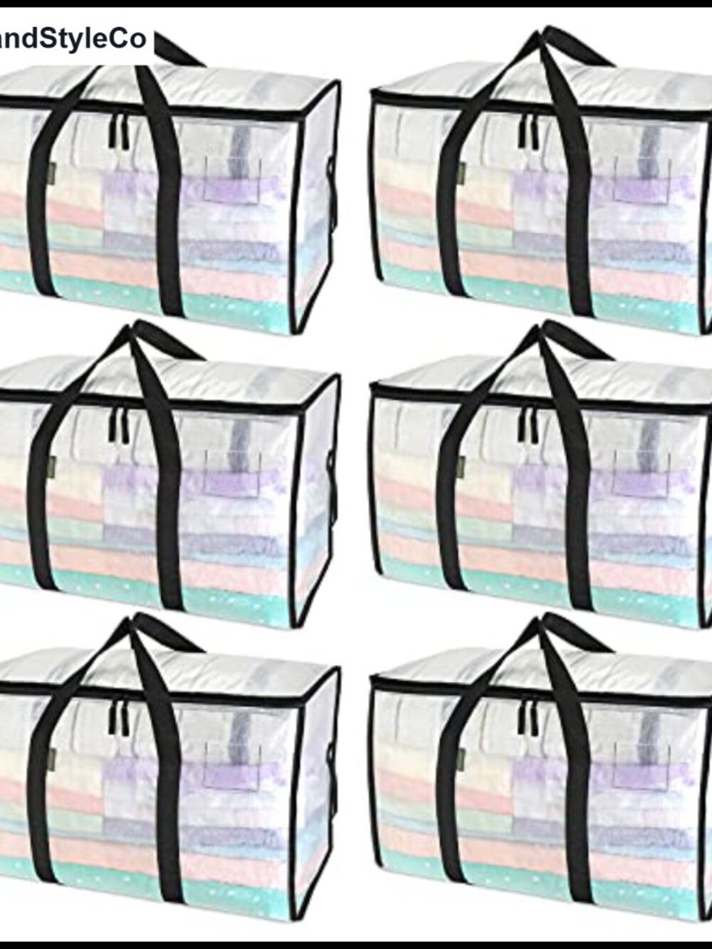 Heavy Duty Oversized Moving Bags 6 Pack Foldable Water Resistant